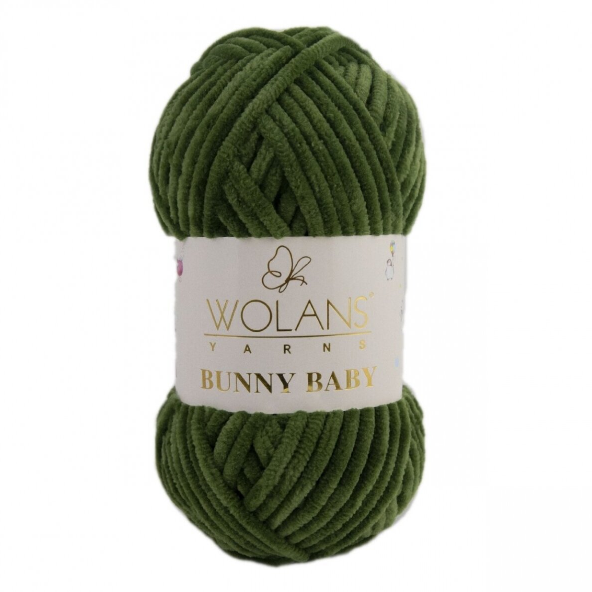 Wolans Bunny Baby 100-32 Tumeoliiv – šenilllõng
