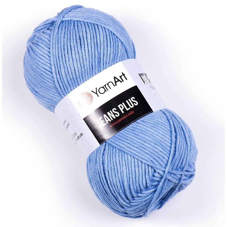 YarnArt Jeans Plus 15 Cornflower – thick cotton acrylic yarn