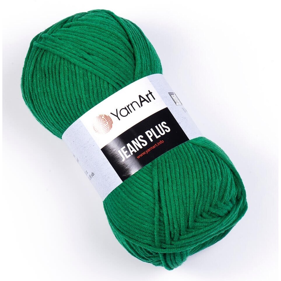 YarnArt Jeans Plus 52 Emerald – thick cotton acrylic yarn
