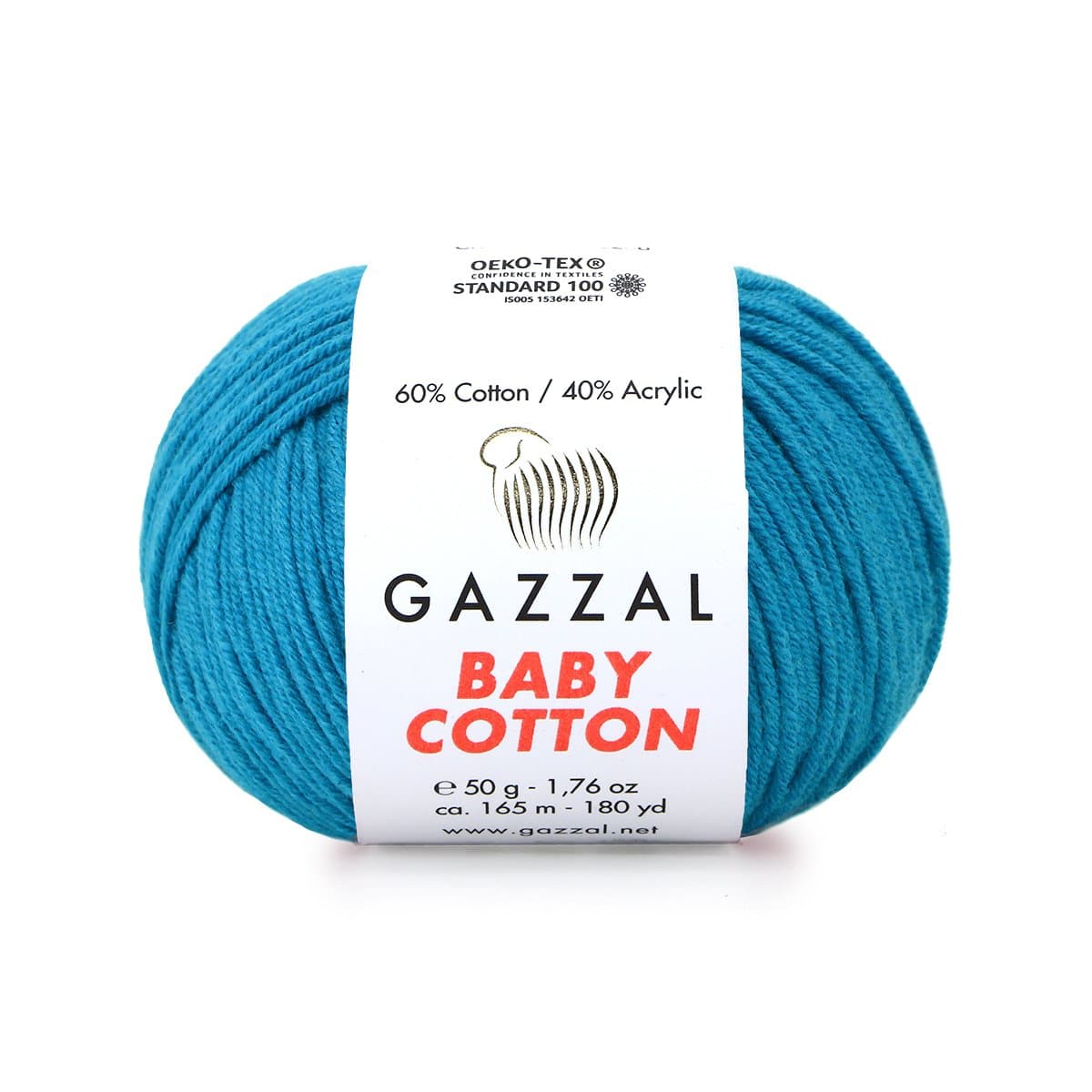Gazzal Baby Cotton 3428 Океан – детская пряжа из хлопка и акрила