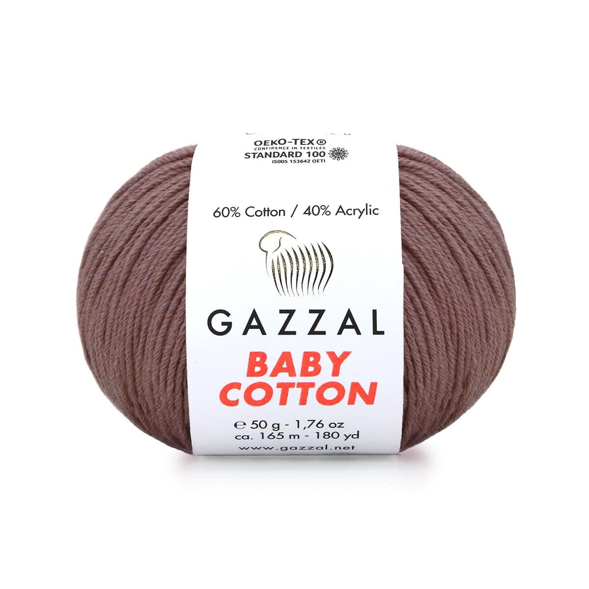 Gazzal Baby Cotton 3455 Какао – детская пряжа из хлопка и акрила