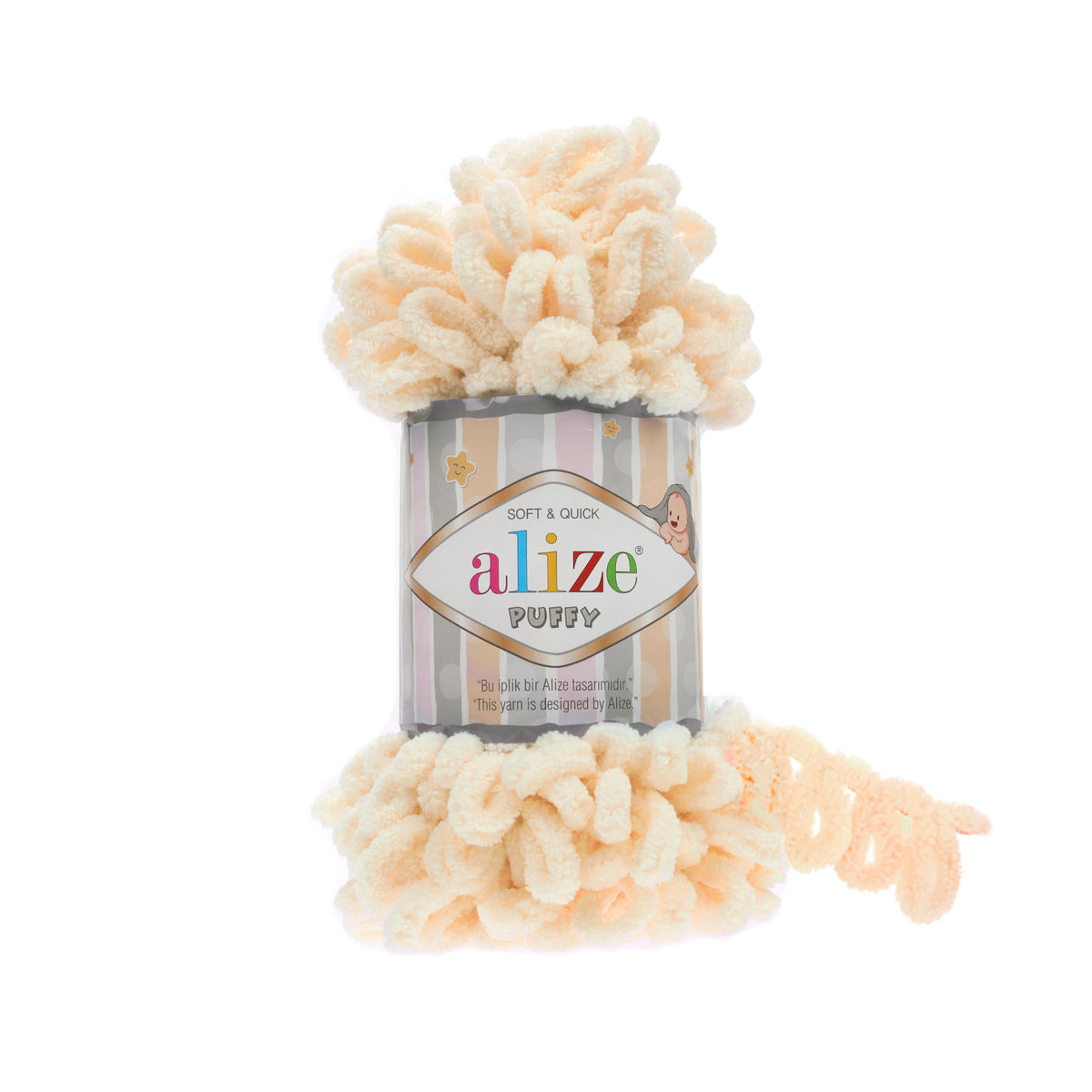 Alize Puffy 742 Кремовый – петельная пряжа