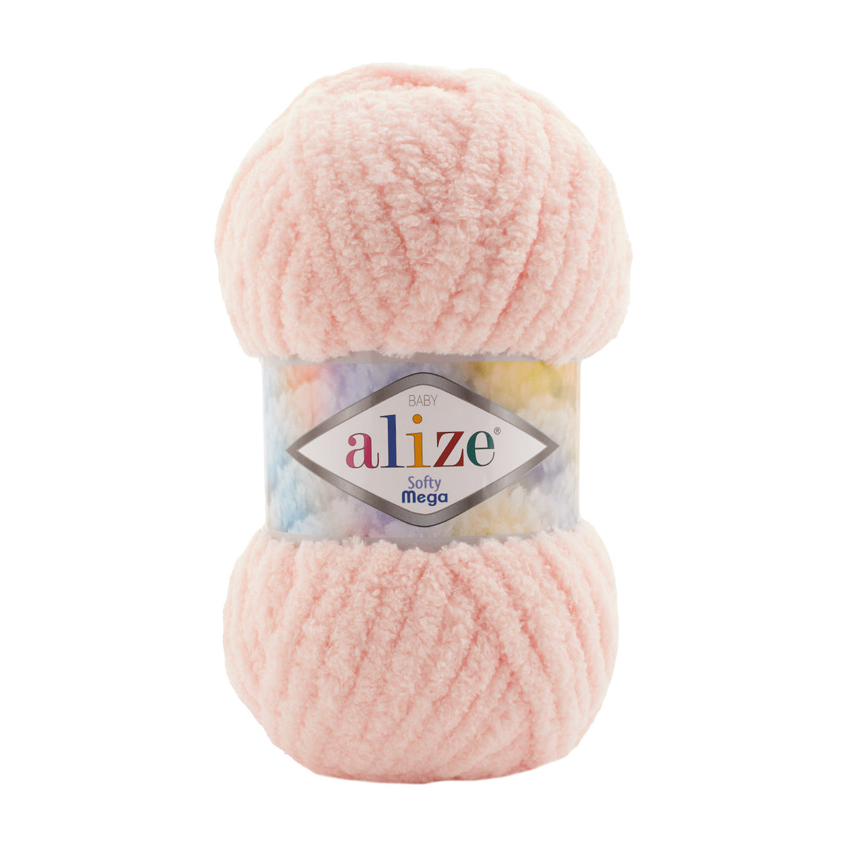 Alize Softy Mega 340 Пудрово-розовый – толстая плюшевая пряжа