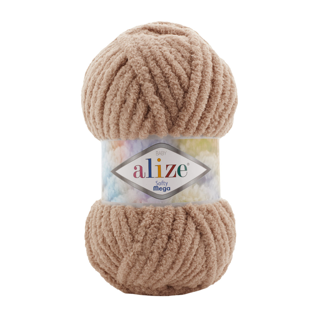 Alize Softy Mega 617 Серо-коричневый – толстая плюшевая пряжа