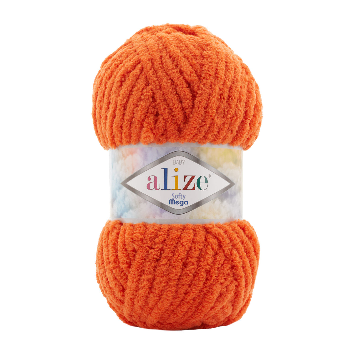 Alize Softy Mega 06 Оранжевый – толстая плюшевая пряжа