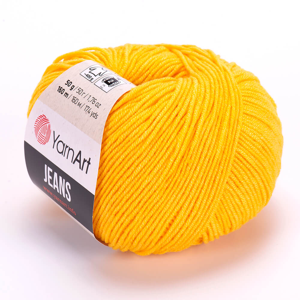 YarnArt Jeans 35 Жёлтый – хлопковая пряжа для амигуруми