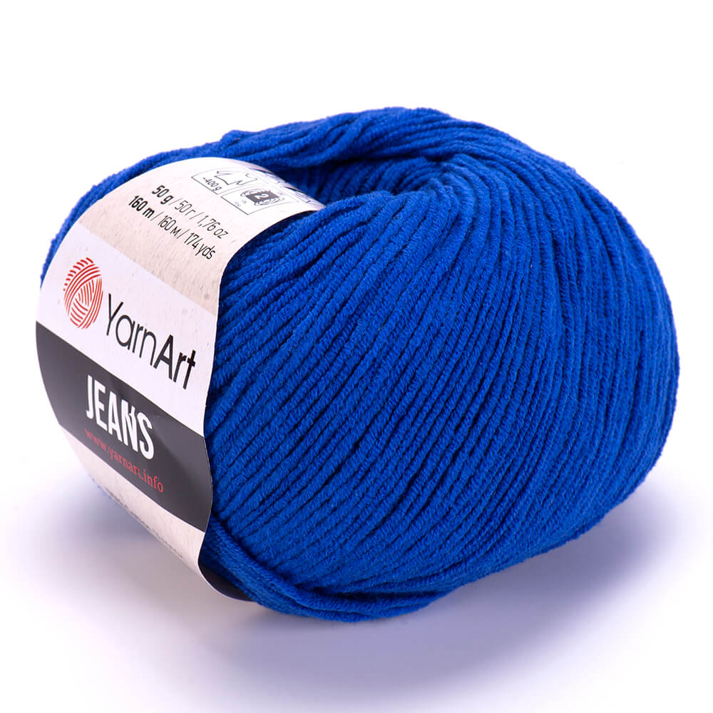 YarnArt Jeans 47 Королевский синий – хлопковая пряжа для амигуруми