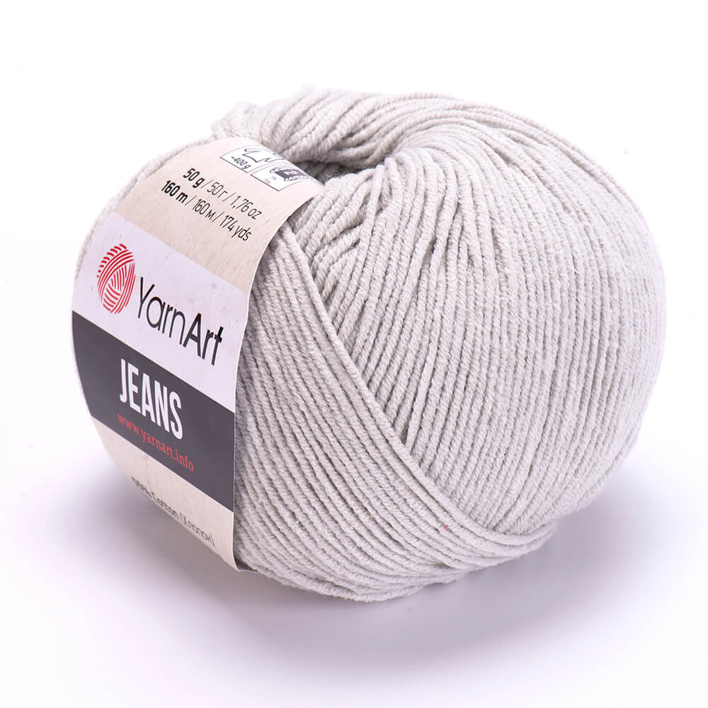 YarnArt Jeans 49 Серебристый – хлопковая пряжа для амигуруми
