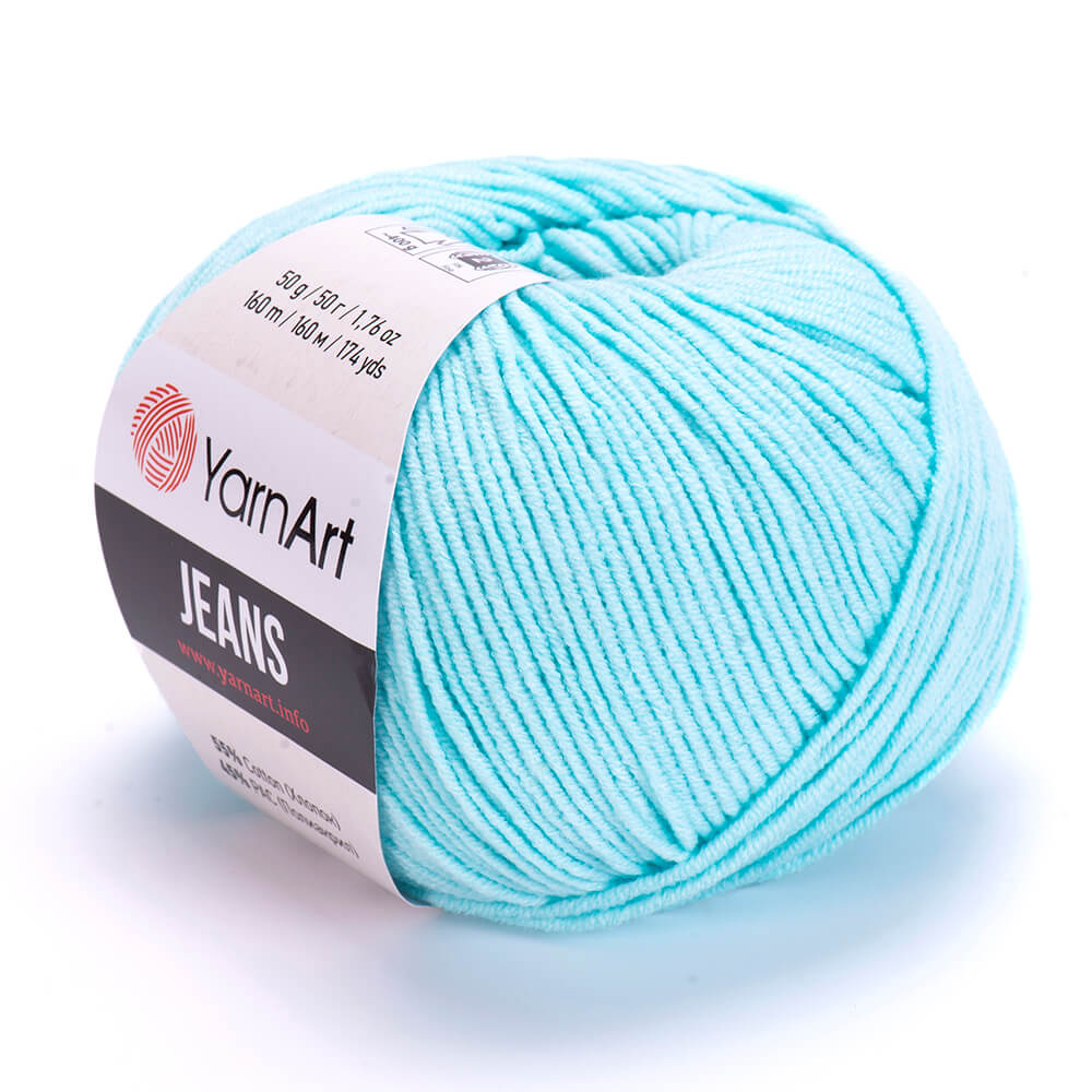 YarnArt Jeans 76 Аква – хлопковая пряжа для амигуруми