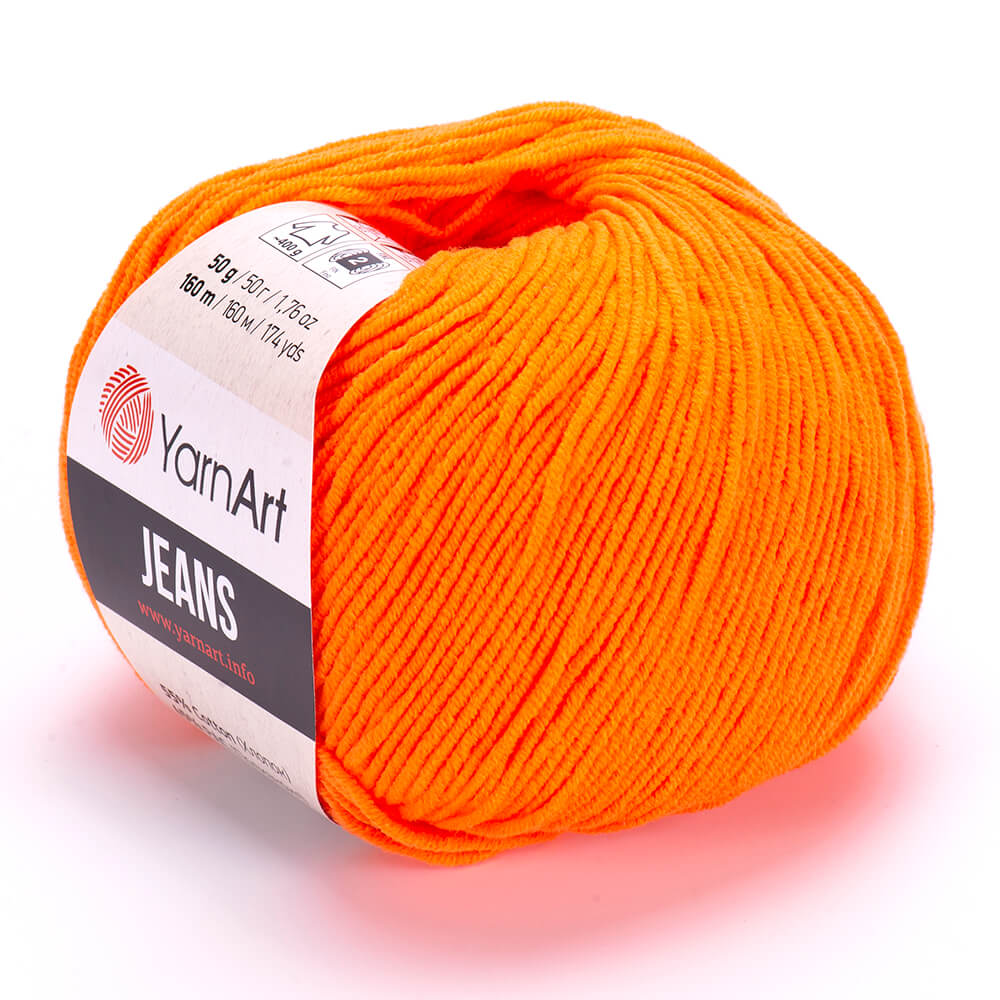 YarnArt Jeans 77 Оранжевый – хлопковая пряжа для амигуруми