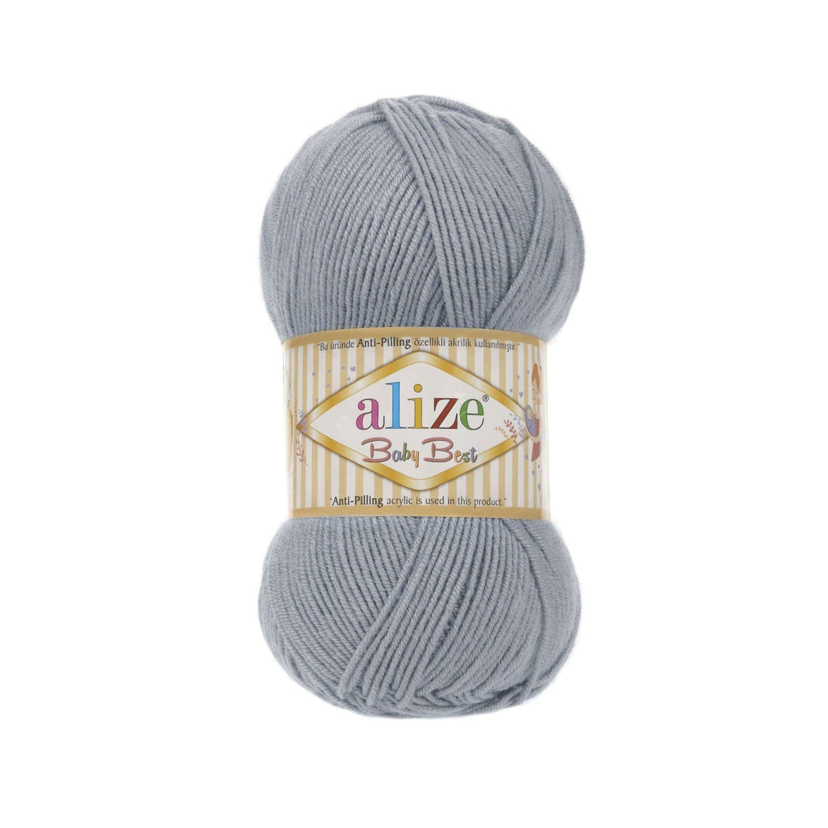 Alize Baby Best 119 Keskhall – bambusega beebilõng