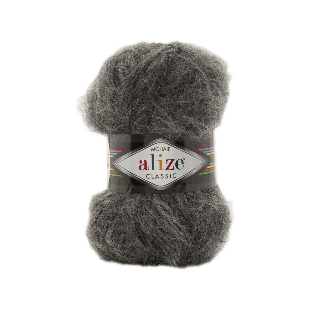 Alize Mohair Classic 196 Grigio scuro melange – filato acrilico con mohair e lana