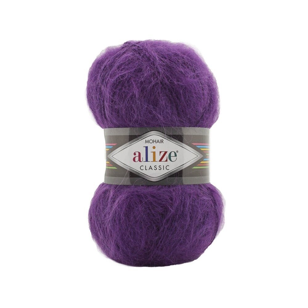 Alize Mohair Classic 863 Melanzana – filato acrilico con mohair e lana
