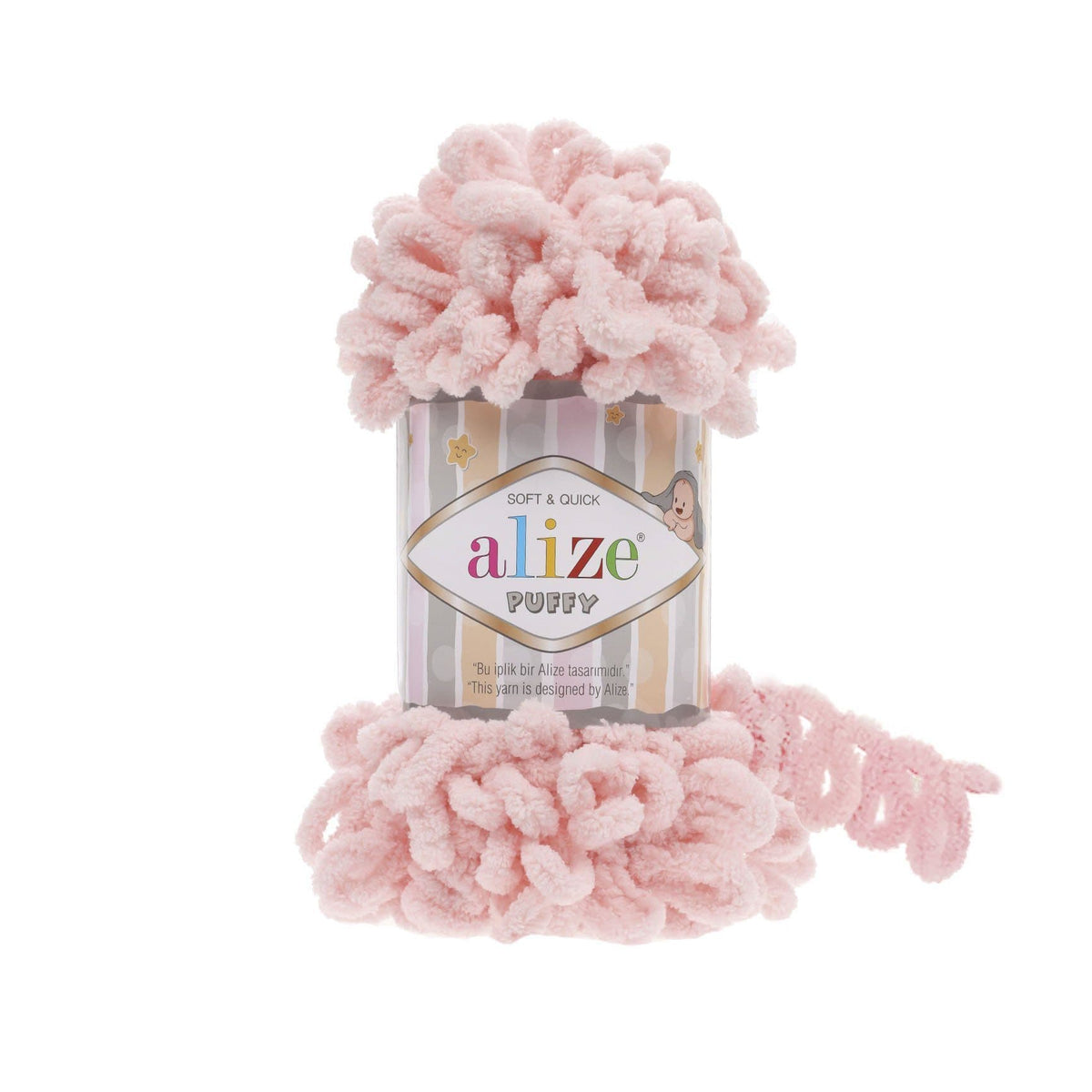 Alize Puffy 340 Пудрово-розовый – петельная пряжа