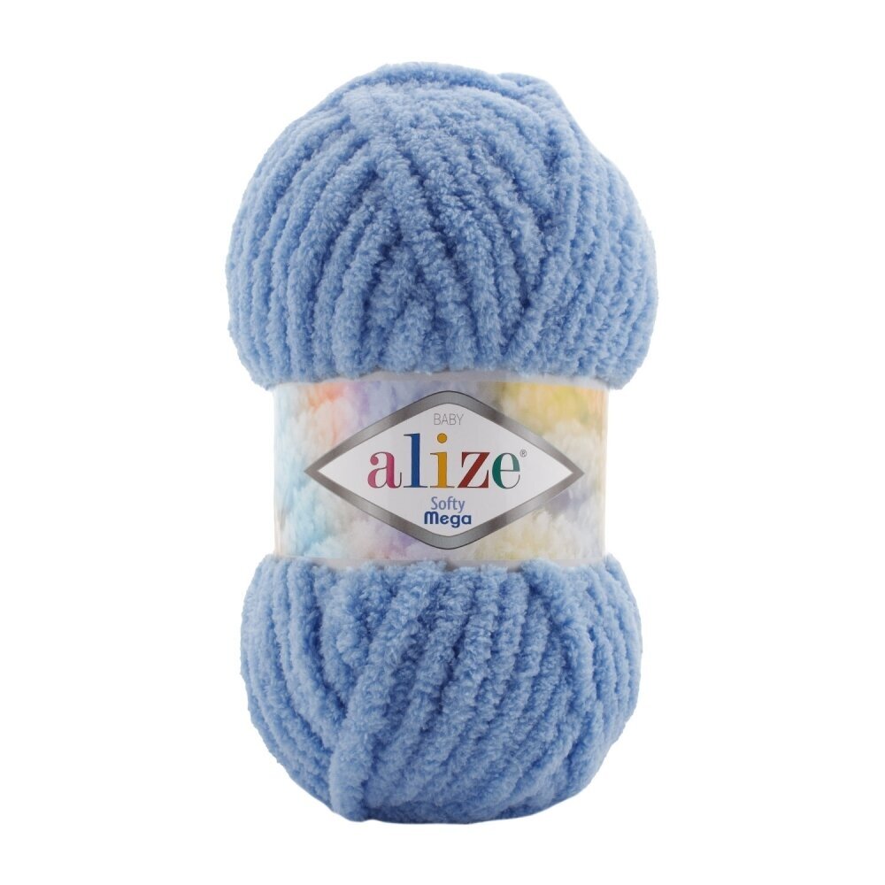 Alize Softy Mega 374 Джинсовый – толстая плюшевая пряжа