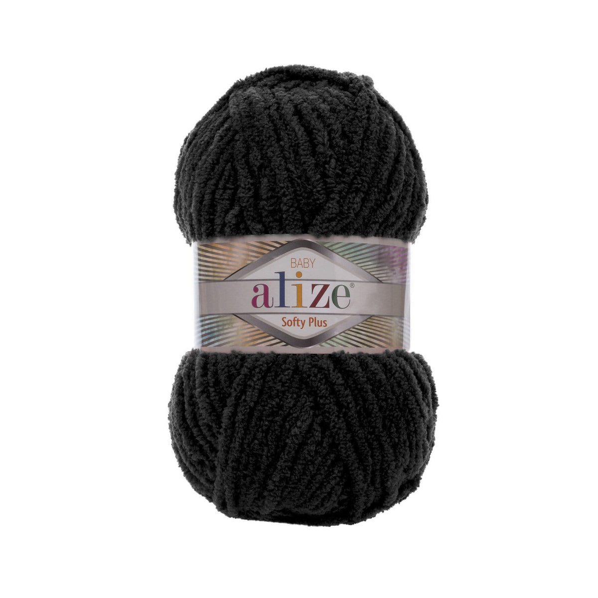 Alize Softy Plus 60 Black – chunky plush yarn