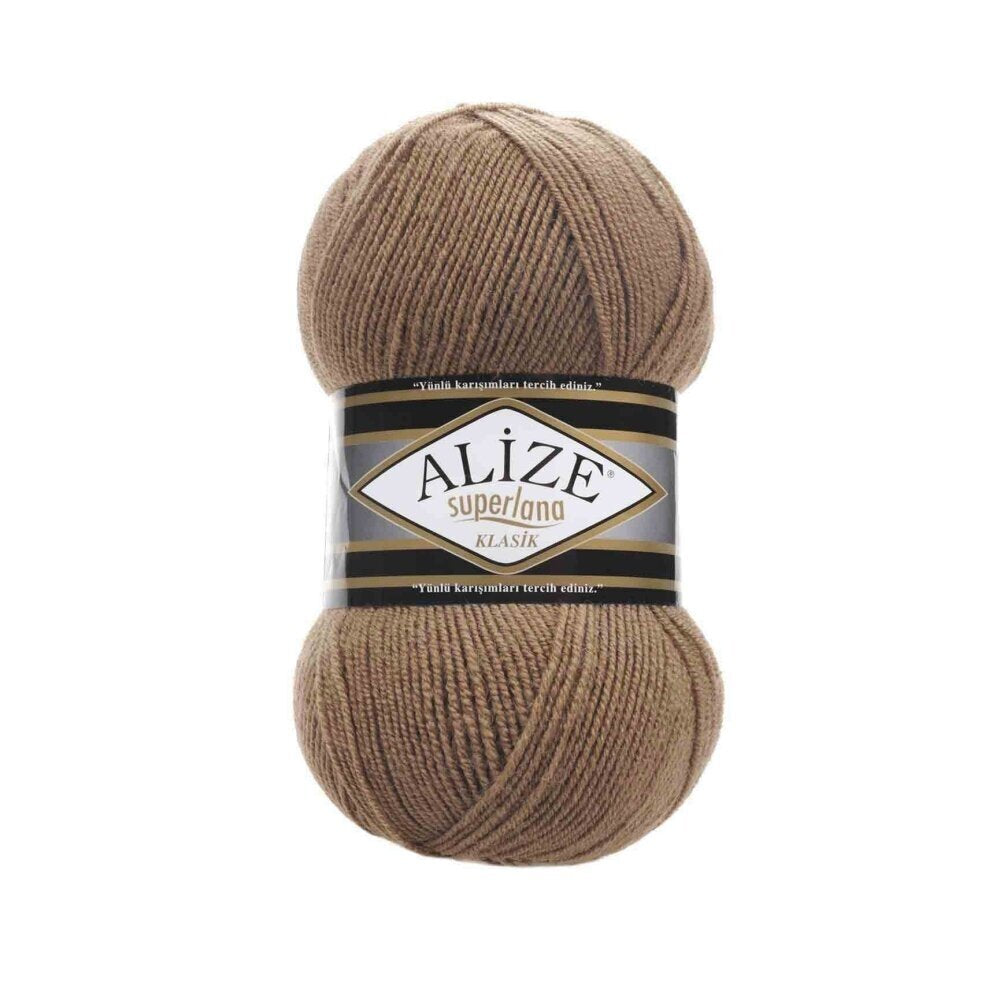Alize Superlana Klasik 466 Dark Beige – acrylic wool yarn
