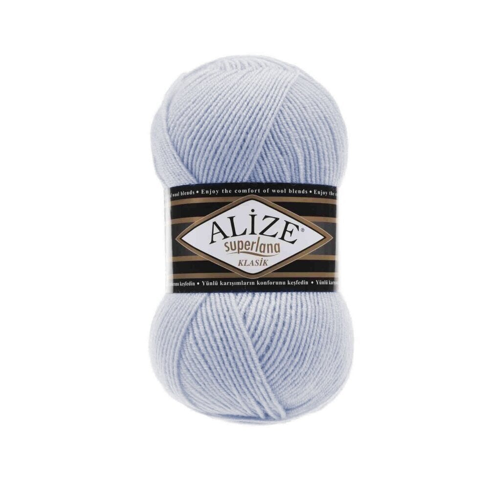 Alize Superlana Klasik 384 Ice Blue – acrylic wool yarn