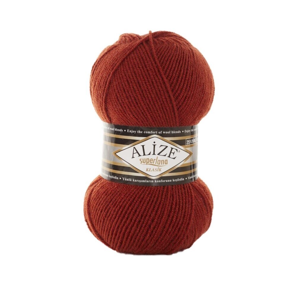 Alize Superlana Klasik 36 Brick – acrylic wool yarn