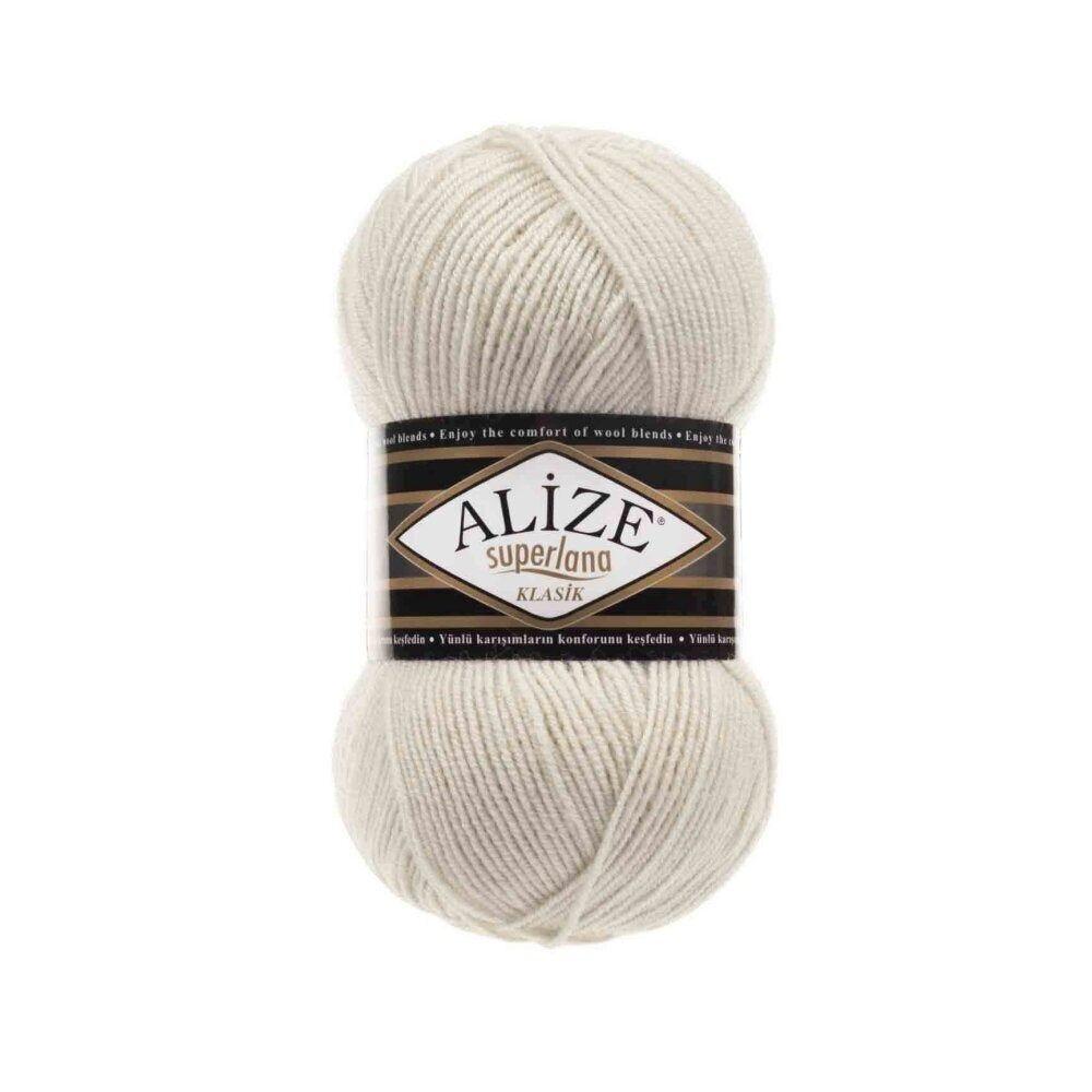 Alize Superlana Klasik 599 Off White – acrylic wool yarn