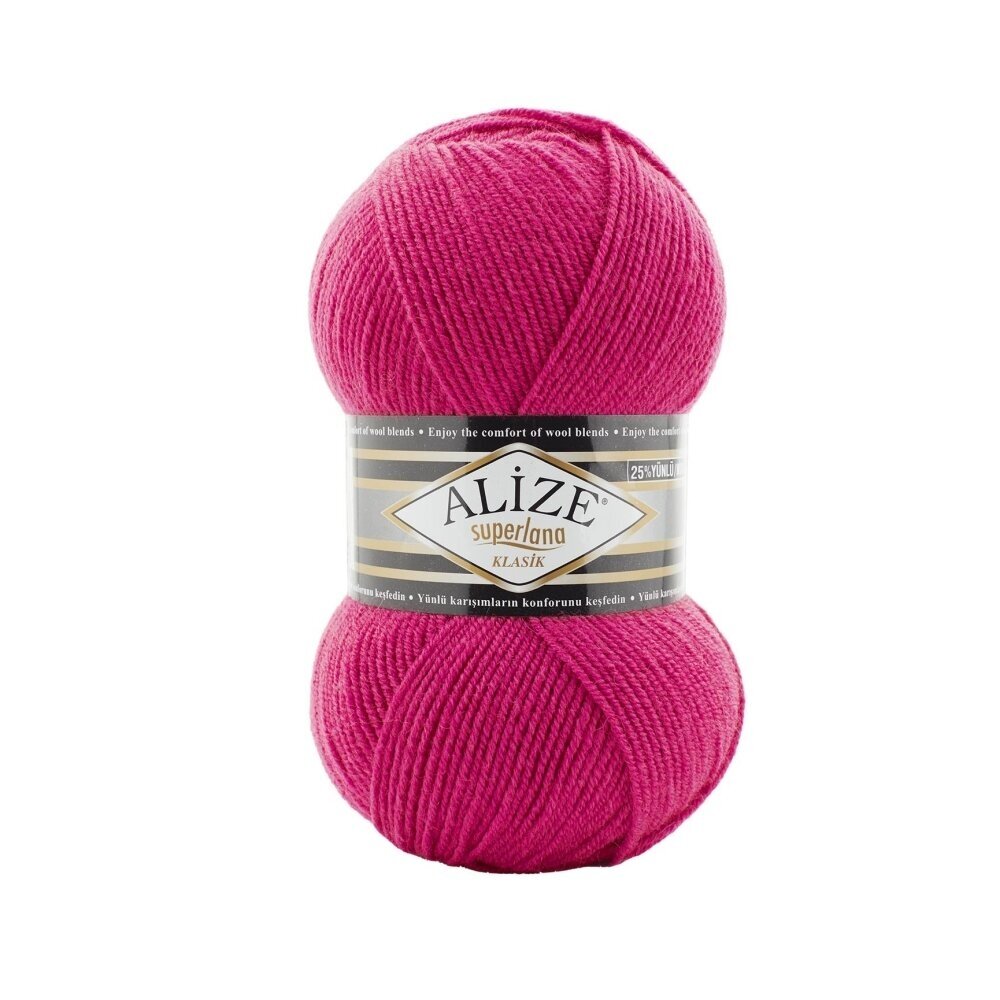 Alize Superlana Klasik 798 Raspberry – acrylic wool yarn