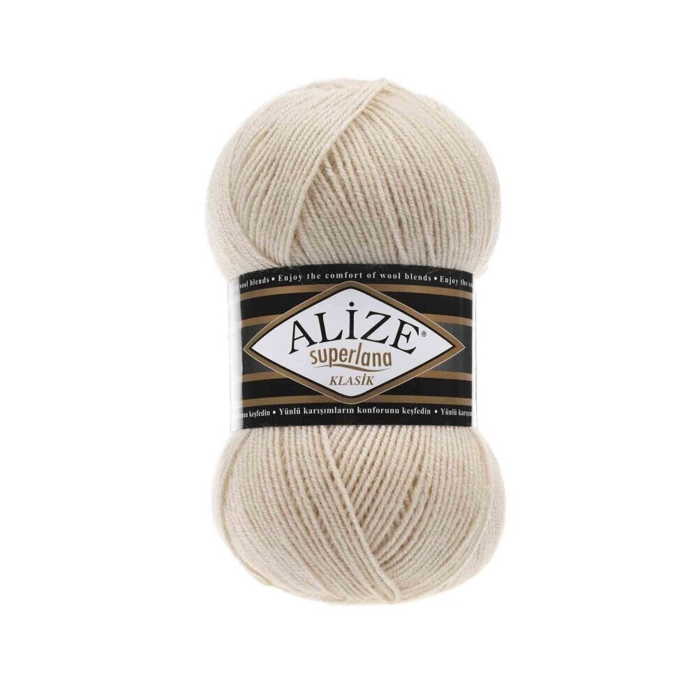 Alize Superlana Klasik 310 Cream – acrylic wool yarn