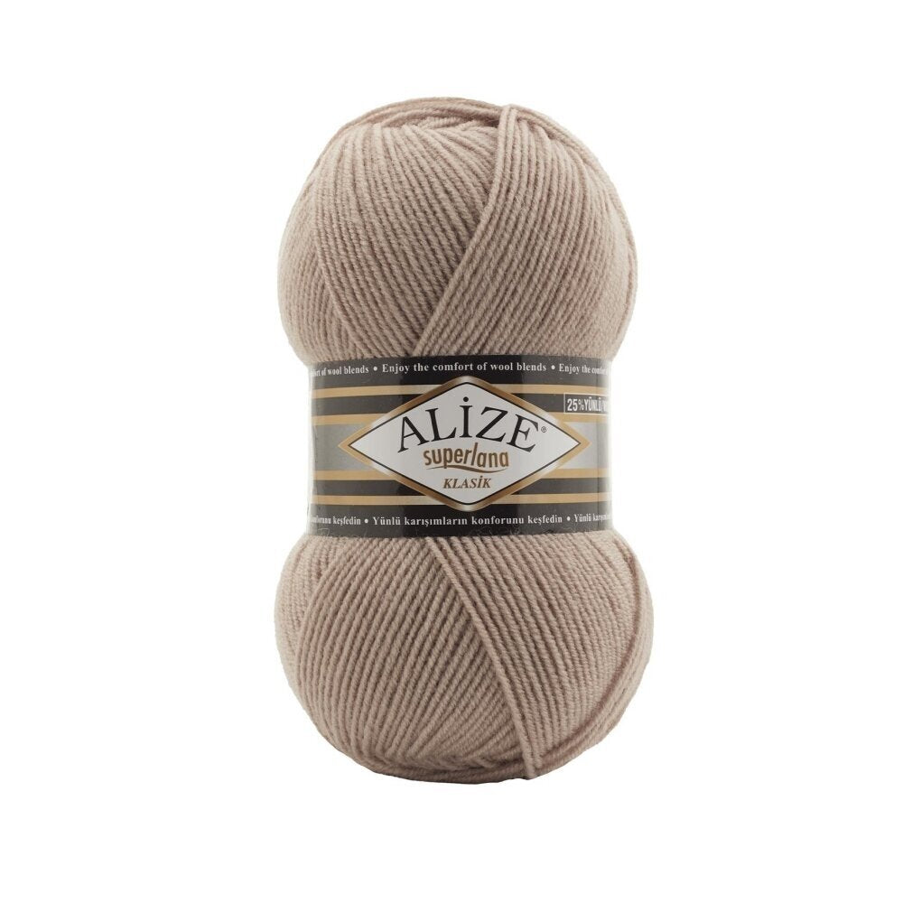 Alize Superlana Klasik 574 Taupe – acrylic wool yarn