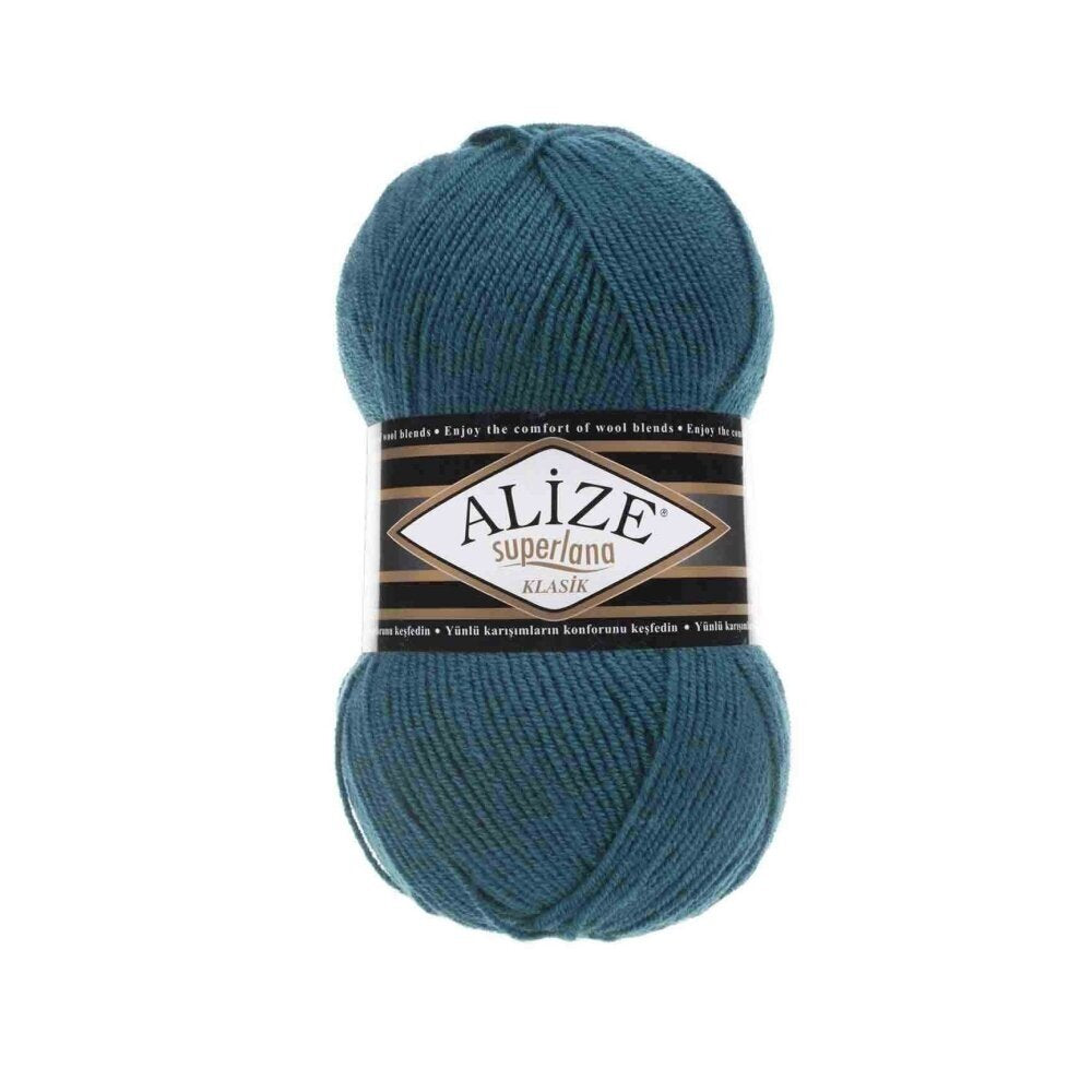 Alize Superlana Klasik 212 Petrol – acrylic wool yarn