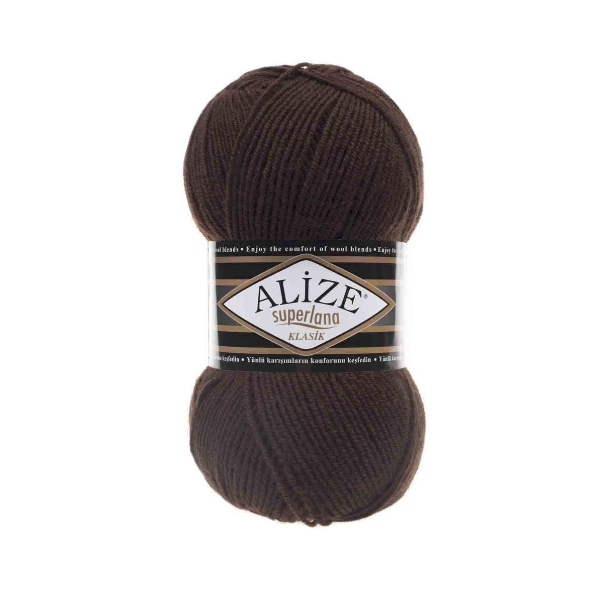 Alize Superlana Klasik 26 Brown – acrylic wool yarn