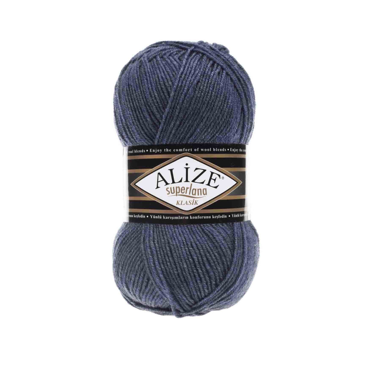 Alize Superlana Klasik 203 Denim Melange – acrylic wool yarn