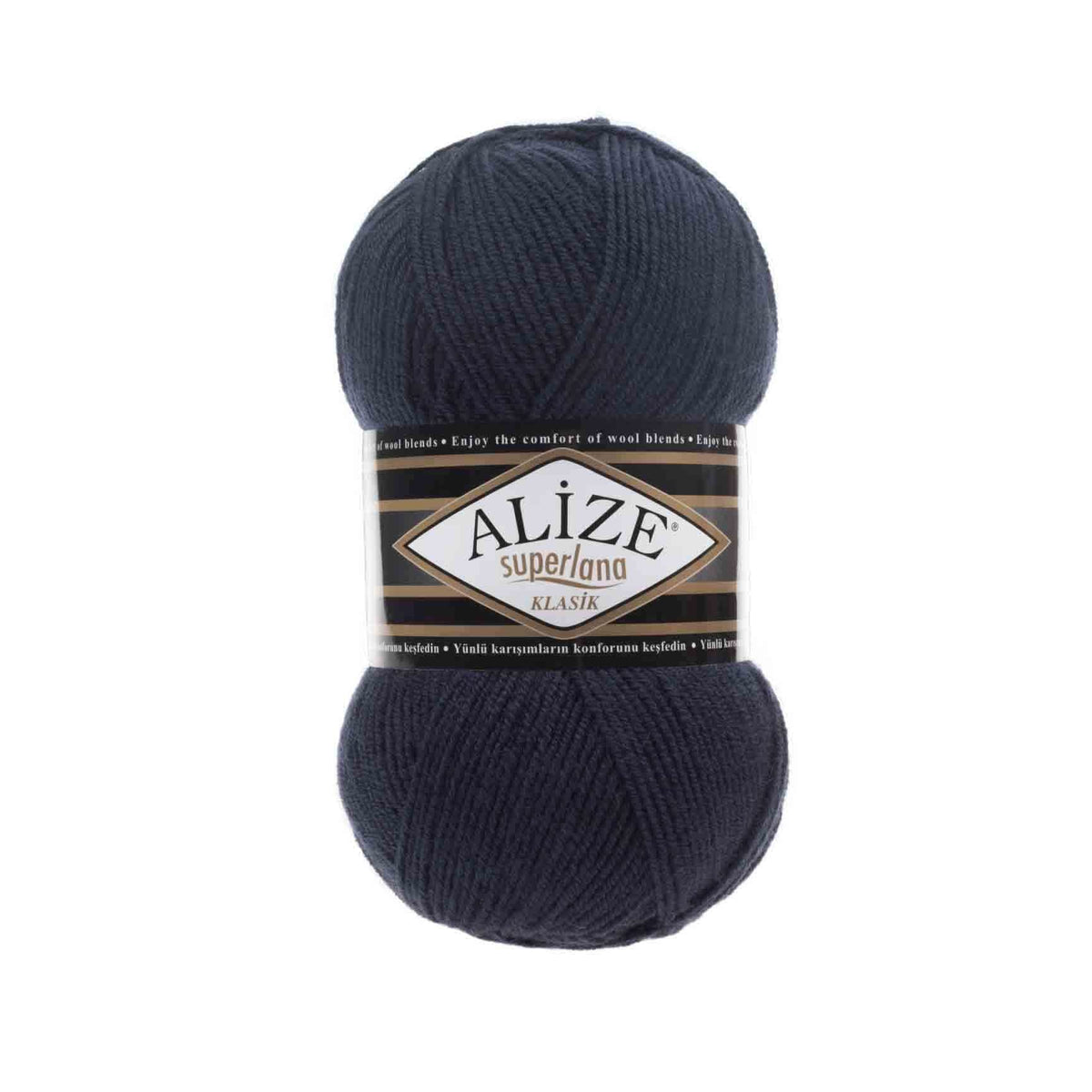Alize Superlana Klasik 58 Navy – acrylic wool yarn