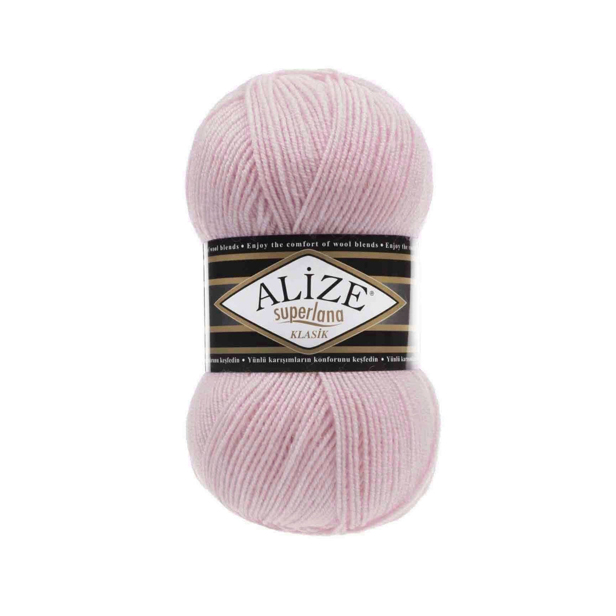 Alize Superlana Klasik 161 Powder Pink – acrylic wool yarn