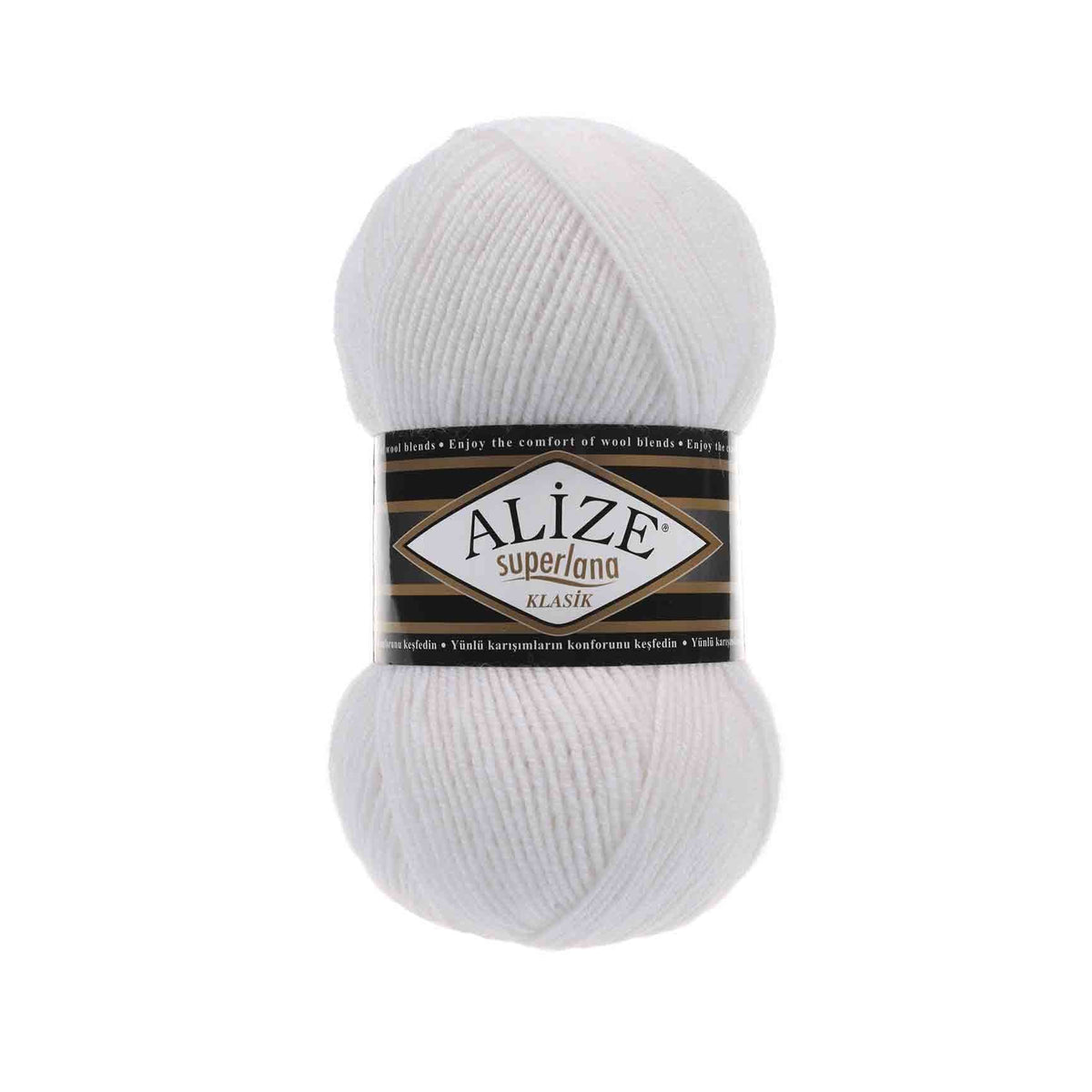 Alize Superlana Klasik 55 White – acrylic wool yarn