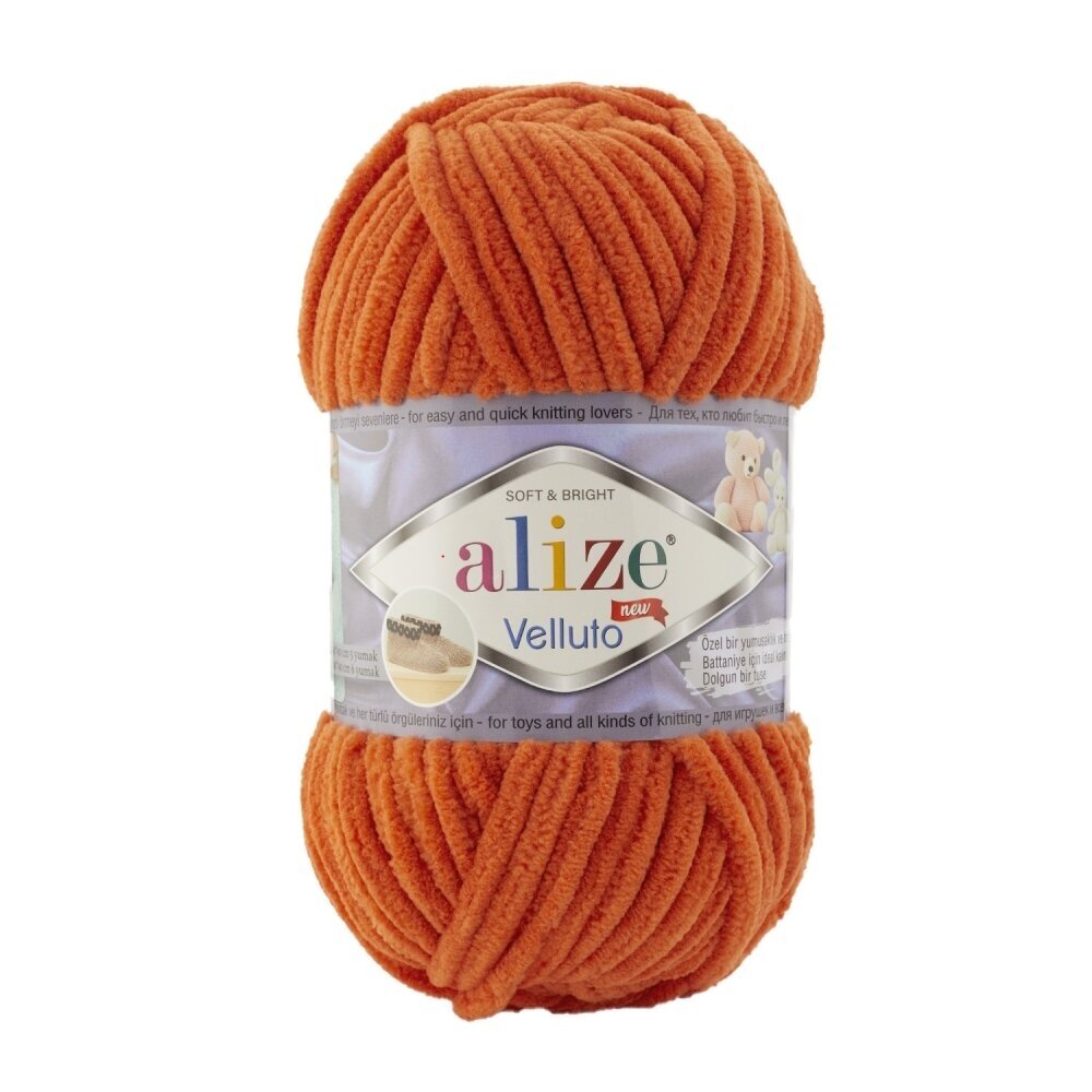 Alize Velluto 06 Rust – chenille yarn