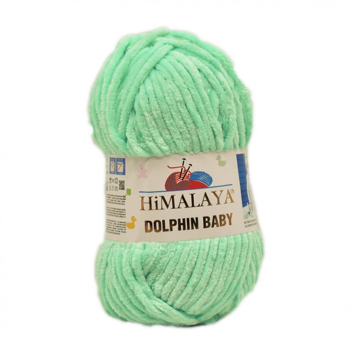 Himalaya Dolphin Baby 80345 Светло-зелёный – плюшевая шенилл-пряжа