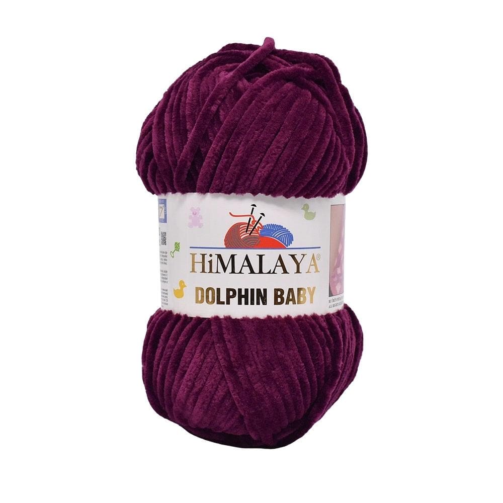 Himalaya Dolphin Baby 80339 Тёмно-сливовый – плюшевая шенилл-пряжа