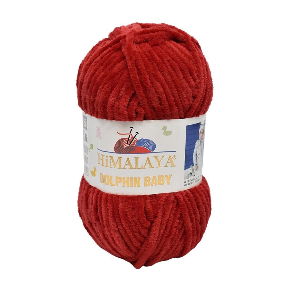 Himalaya Dolphin Baby 80352 Вишнёвый – плюшевая шенилл-пряжа