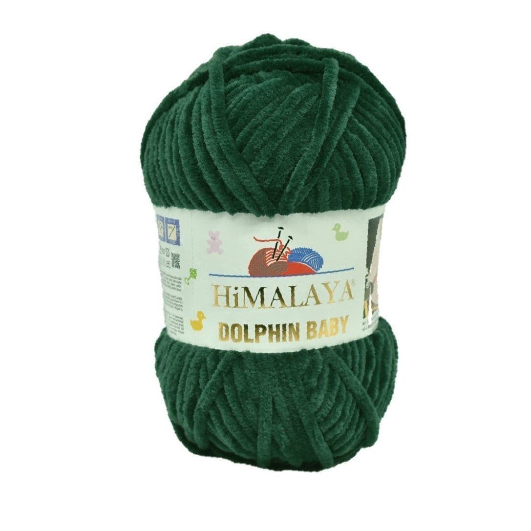 Himalaya Dolphin Baby 80362 Тёмно-зелёный – плюшевая шенилл-пряжа