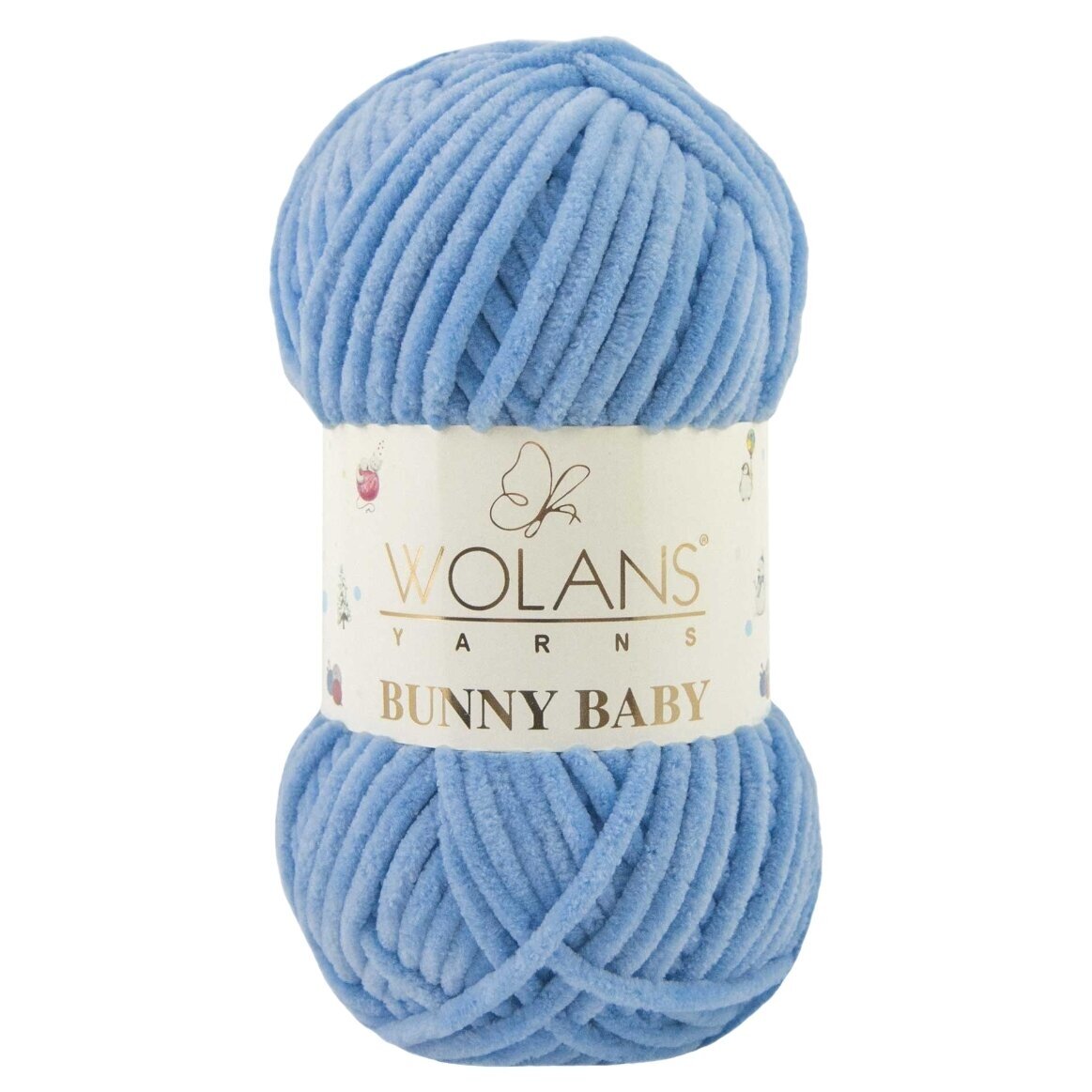 Wolans Bunny Baby 100-50 Rukkilillesinine – šenilllõng