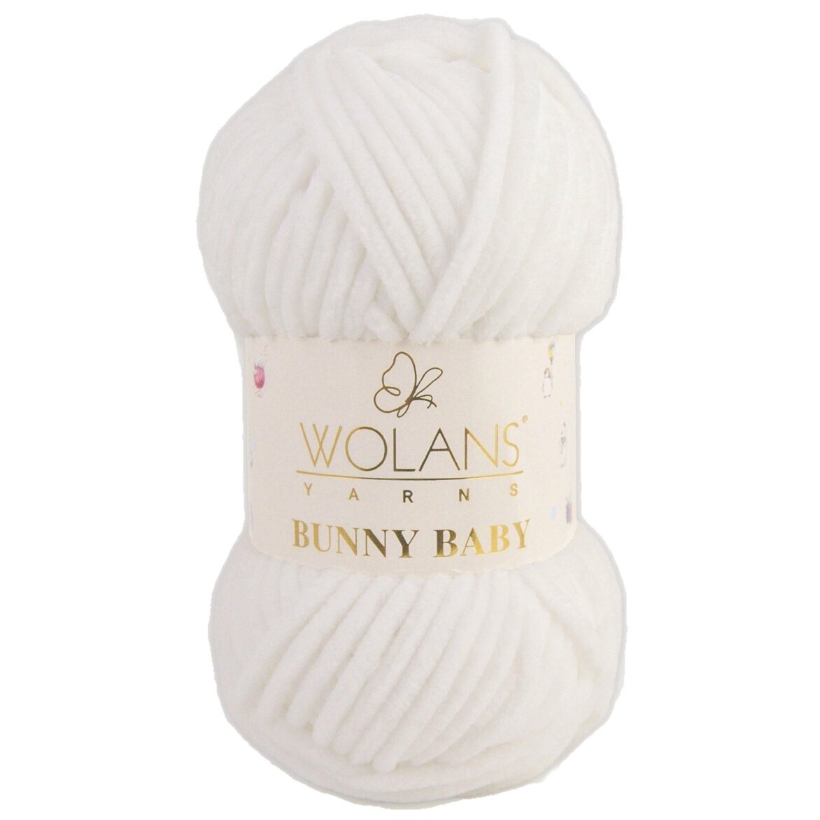 Wolans Bunny Baby 100-01 Murtvalge – šenilllõng